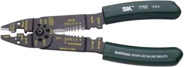 SK - 9-1/2" OAL, 10 AWG Capacity, Cutting Pliers - Vinyl Cushion Handle - Americas Industrial Supply