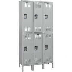 Hallowell - Medsafe 6 Door, 2 Tier, Premium Wardrobe Lockers - Americas Industrial Supply