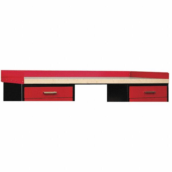 Hallowell - Steel Workbench & Workstation Side and Back Rail Kit - 24" Deep, 4" High, Use with Fort Knox Modular Utility Storage & Workbench System - Americas Industrial Supply