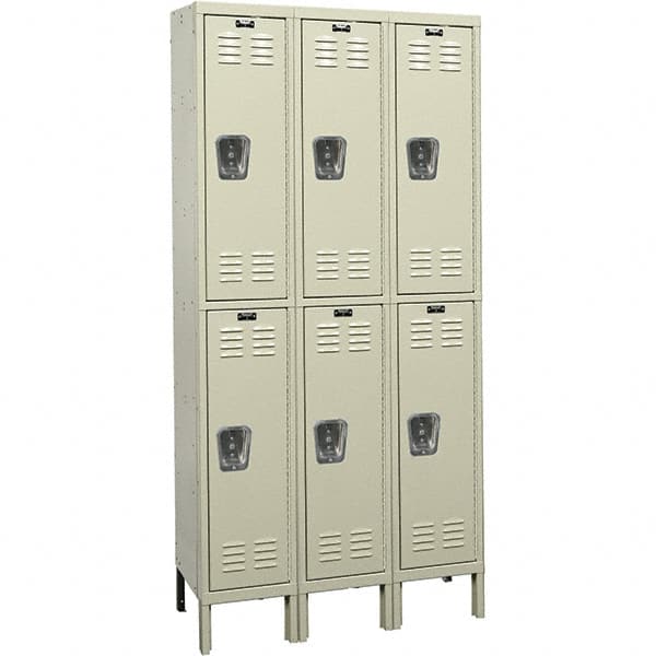 Hallowell - 6 Door, 2 Tier, Premium Wardrobe Lockers - Americas Industrial Supply