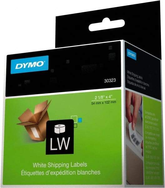 Dymo - 4" Long, White Label Printer Cartridge - For DYMO LabelWriter Printers - Americas Industrial Supply