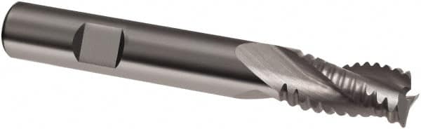 Guhring - 8mm, 19mm LOC, 8mm Shank Diam, 63mm OAL, 3 Flute, Solid Carbide Square End Mill - Single End, Uncoated, Spiral Flute, 30° Helix, Right Hand Cut, Right Hand Flute, Series 3127 - Americas Industrial Supply