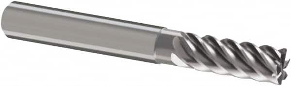 Guhring - 12mm, 26mm LOC, 12mm Shank Diam, 83mm OAL, 6 Flute, Solid Carbide Square End Mill - Single End, Uncoated, Spiral Flute, 45° Helix, Right Hand Cut, Right Hand Flute, Series 3112 - Americas Industrial Supply