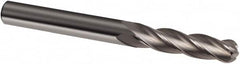 Guhring - 8mm Diam, 40mm LOC, 4 Flute Solid Carbide Ball End Mill - Uncoated, Single End, 100mm OAL, 8mm Shank Diam, Spiral Flute - Americas Industrial Supply