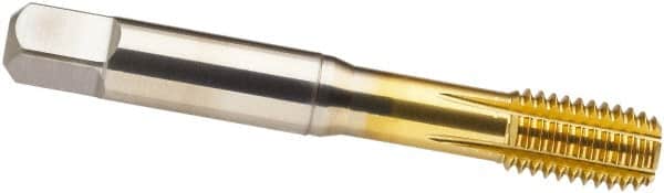 Guhring - M10x1.00 Metric Fine 6HX D7/D8 Thread Limit Modified Bottoming Thread Forming Tap - Cobalt, TiN Finish, 2.941" OAL, Series 3975 - Americas Industrial Supply