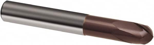 Guhring - 2mm, 3mm LOC, 6mm Shank Diam, 57mm OAL, 2 Flute, Solid Carbide Square End Mill - Single End, TiAlN Finish, Spiral Flute, 30° Helix, Right Hand Cut, Right Hand Flute, Series 3848 - Americas Industrial Supply