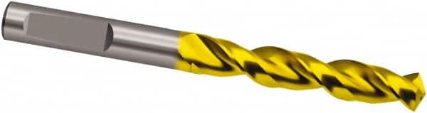 Guhring - 5mm 130° Cobalt Jobber Drill - TiN Finish, Right Hand Cut, Parabolic Flute, 82mm OAL, Cone Relief Point - Americas Industrial Supply