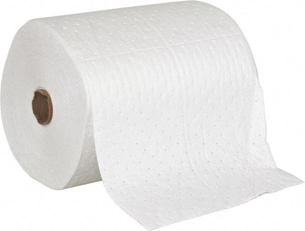 PRO-SAFE - 28 Gal Capacity per Package, Oil Only Roll - 150' Long x 19" Wide, White, Polypropylene - Americas Industrial Supply