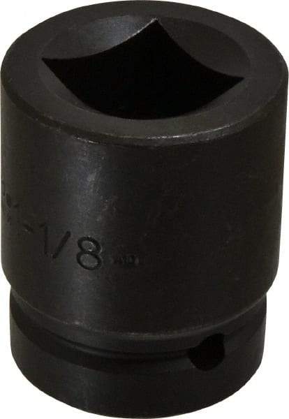 Proto - 1" Drive 1-1/8" Impact Socket - 4 Points, 2-1/2" OAL - Americas Industrial Supply