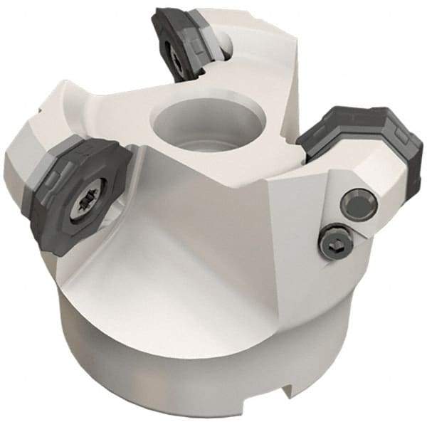 Iscar - 6.49" Cut Diam, 2" Arbor Hole, 0.18" Max Depth of Cut, 42° Indexable Chamfer & Angle Face Mill - 9 Inserts, OF..\xB6RFM. 1905 Insert, Right Hand Cut, 9 Flutes, Series Heliocto - Americas Industrial Supply