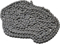 Browning - 1/4" Pitch, ANSI 25, Single Strand Roller Chain - Chain No. 25, 10 Ft. Long, 0.13" Roller Diam, 1/8" Roller Width - Americas Industrial Supply