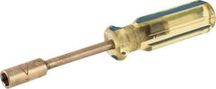 Ampco - 5/16" Solid Shaft Nonsparking Nutdriver - Ergonomic Handle, 6-7/8" OAL - Americas Industrial Supply