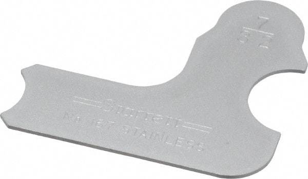 Starrett - 7/32 Inch Radius Gage - Satin Chrome Finish, Stainless Steel - Americas Industrial Supply