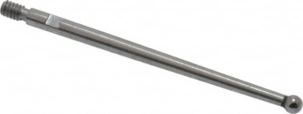 Starrett - 2mm Ball Diam, Carbide, Ball Test Indicator Contact Point - 1-5/16" Contact Point Length, Use with Starrett 811 & 811M Dial Test Indicators - Americas Industrial Supply