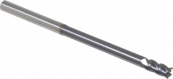 Accupro - 6mm, 12mm LOC, 6mm Shank Diam, 100mm OAL, 4 Flute, Solid Carbide Square End Mill - Single End, AlTiN Finish, Spiral Flute, 40° Helix, Centercutting, Right Hand Cut, Right Hand Flute - Americas Industrial Supply