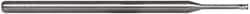 Accupro - 0.055", 0.082" LOC, 1/8" Shank Diam, 2-1/2" OAL, 3 Flute, Solid Carbide Square End Mill - Single End, Uncoated, Spiral Flute, 30° Helix, Centercutting, Series Miniature - Americas Industrial Supply