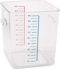 Rubbermaid - Rectangular, Clear Polycarbonate Food Storage Container - 11.9" High x 10-1/2" Wide x 11.3" Long - Americas Industrial Supply