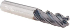 SGS - 1/2", 4 Flute, Single End, Solid Carbide, 1/8" Corner Radius End Mill - 3-1/4" OAL, Right Hand Flute, 1-1/4" LOC, Right Hand Cut - Americas Industrial Supply