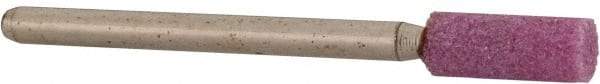 Made in USA - 3/16" Head Diam x 1/2" Thickness, W154, Cylinder End, Aluminum Oxide Mounted Point - Medium Grade - Americas Industrial Supply