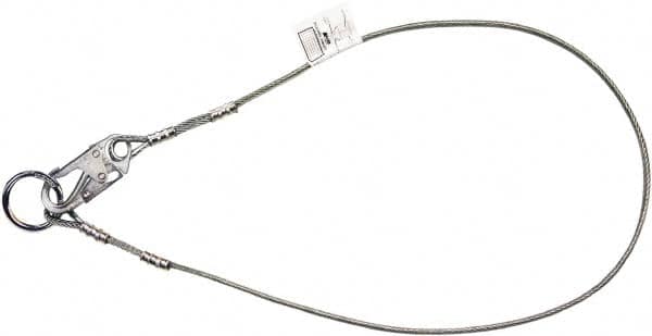 Miller - 6' Long, 3" Eye Length, O-Ring Cable Sling - 5,000 Lb Capacity, Steel & Vinyl Coated Wire Rope - Americas Industrial Supply