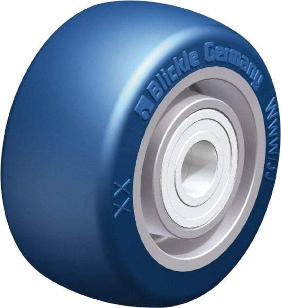Blickle - 3 Inch Diameter x 1-37/64 Inch Wide, Polyurethane-Elastomer Blickle Besthane Caster Wheel - 506 Lb. Capacity, 19/32 Inch Axle Diameter, Ball Bearing - Americas Industrial Supply