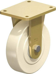 Blickle - 8" Diam x 2-5/32" Wide x 10-1/32" OAH Top Plate Mount Rigid Caster - Impact-Resistant Cast Nylon, 6,600 Lb Capacity, Ball Bearing, 6-7/8 x 5-1/2" Plate - Americas Industrial Supply