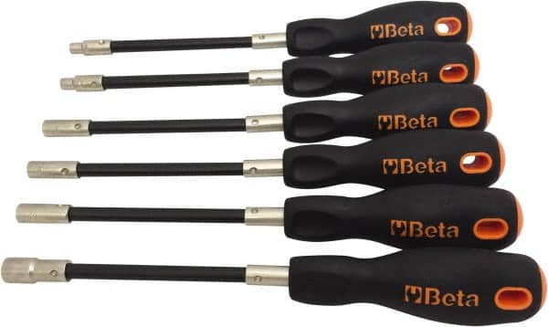 Beta - 10mm Flexible Shaft Nutdriver - Ergonomic Handle, 290mm OAL - Americas Industrial Supply