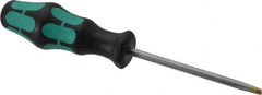 Wera - 205mm OAL Precision Slotted Screwdriver - 100mm Blade Length, Round Shank, Ergonomic Handle - Americas Industrial Supply