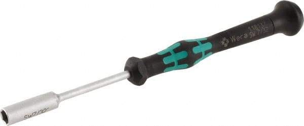 Wera - 7/32" Solid Shaft Precision Nutdriver - Ergonomic Handle, 6-1/4" OAL - Americas Industrial Supply