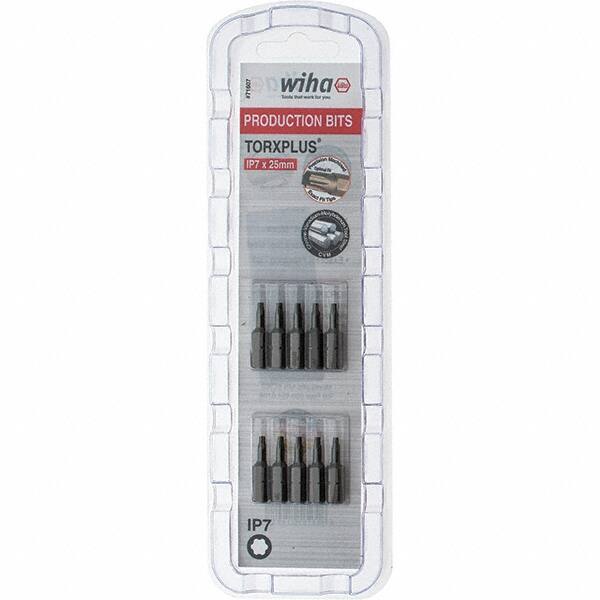 Wiha - 1/4" Drive IP7 Torx Plus Screwdriver Bit - 1" OAL, Insert Bit - Americas Industrial Supply