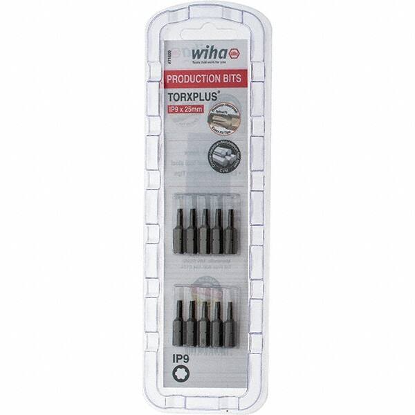 Wiha - 1/4" Drive IP9 Torx Plus Screwdriver Bit - 1" OAL, Insert Bit - Americas Industrial Supply