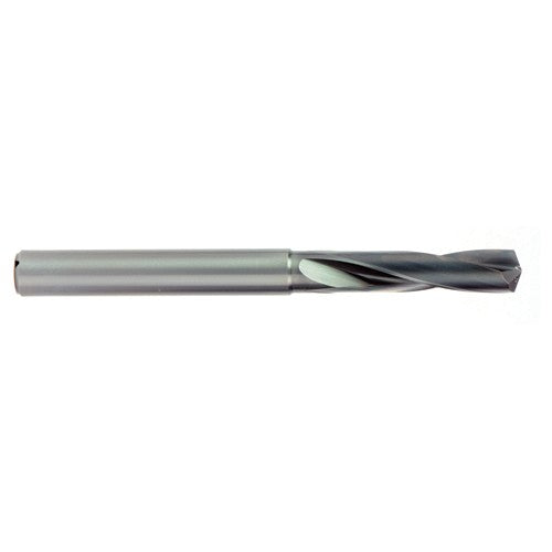 11 mm Dia. × 11.5 mm Shank × 55 mm Flute Length × 113 mm OAL, Stub, SiC, 2xD Flute, Solid Carbide Drill - Americas Industrial Supply