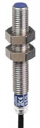 Telemecanique Sensors - PNP, 2.5mm Detection, Cylinder Shielded, Inductive Proximity Sensor - 3 Wires, IP67, 12 to 48 VDC, M8x1 Thread, 2.01 Inch Long - Americas Industrial Supply