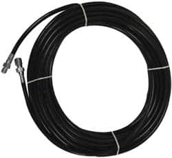 Value Collection - 1/4" ID x 1/2" OD, 4,400 Working psi, Black Thermoplastic Polyurethane Sewer Hose - 50' Long, -40 to 160°F - Americas Industrial Supply