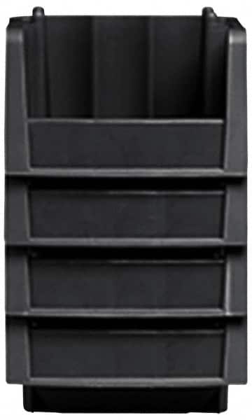 Akro-Mils - 11-7/8" Deep, Black Polypropylene Hopper Stacking Bin - 5" High x 8-3/8" Wide x 11-7/8" Long - Americas Industrial Supply