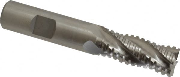 Hertel - 5/8" Diam, 1-5/8" LOC, 4 Flute Cobalt Roughing & Finishing Square End Mill - Uncoated, 3-3/4" OAL, 5/8" Shank Diam, Straight Shank, Non-Centercutting - Americas Industrial Supply