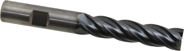 OSG - 1/2", 2" LOC, 1/2" Shank Diam, 4" OAL, 4 Flute, Solid Carbide Square End Mill - Single End, TiAlN Finish, Spiral Flute, 35° Helix, Right Hand Cut, Right Hand Flute, Series VG441 - Americas Industrial Supply