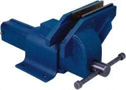Gibraltar - 6" Jaw Width, 6" Opening Capacity, 3-5/8" Throat Depth, Steel Stationary Bench Vise - Bolt Down Base Attachment - Americas Industrial Supply
