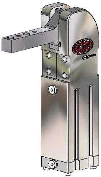 De-Sta-Co - 531 Lb Inner Hold Capacity, Vert Mount, Air Power Hold-Down Toggle Clamp - M5 Port, 90° Bar Opening, 119mm Height Under Bar - Americas Industrial Supply