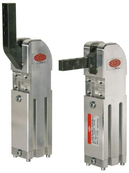 De-Sta-Co - 708 Lb Inner Hold Capacity, Vert Mount, Air Power Hold-Down Toggle Clamp - M5 Port, 90° Bar Opening, 151mm Height Under Bar - Americas Industrial Supply