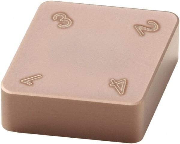 Seco - CNMN322 Grade CBN400C PCBN Turning Insert - TiSiN Finish, 80° Diamond, 3/8" Inscr Circle, 1/8" Thick, 1/32" Corner Radius - Americas Industrial Supply