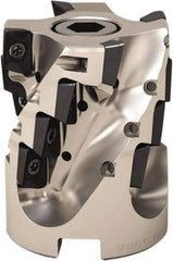 Seco - 12 Inserts, 63mm Cut Diam, 27mm Arbor Diam, 47mm Max Depth of Cut, Indexable Square-Shoulder Face Mill - 70mm High, XO.. 1806 Insert Compatibility, Series Power Turbo - Americas Industrial Supply