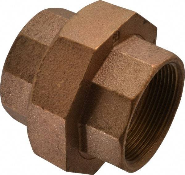 Merit Brass - Class 125, 2" Internal Pipe, Brass Union - FBSPT x FBSPT - Americas Industrial Supply