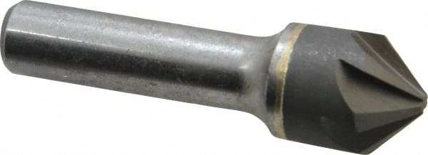 Made in USA - 3/4" Head Diam, 1/2" Shank Diam, 6 Flute 90° Solid Carbide Countersink - Americas Industrial Supply