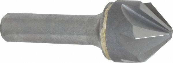 Made in USA - 1" Head Diam, 1/2" Shank Diam, 6 Flute 90° Solid Carbide Countersink - Americas Industrial Supply