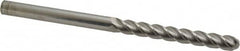 Accupro - 3/8" Diam, 3" LOC, 4 Flute Solid Carbide Ball End Mill - Uncoated, Single End, 6" OAL, 3/8" Shank Diam, Spiral Flute - Americas Industrial Supply