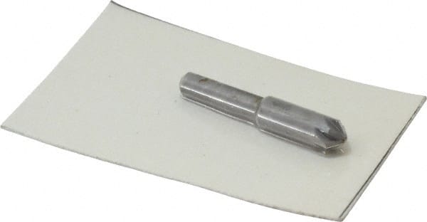 Made in USA - 1/4" Head Diam, 3/16" Shank Diam, 6 Flute 90° High Speed Steel Countersink - Americas Industrial Supply