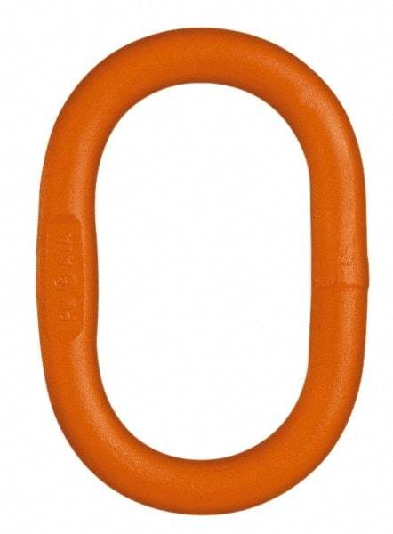 Pewag - G100 Grade Orange Alloy Steel Oblong Master Link - 1-1/4" Diameter, 45,000 Lb Load Limit - Americas Industrial Supply