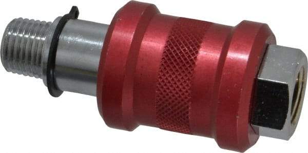 Legris - 1/4" Pipe, MNPT x FNPT, Nickel Plated Brass Standard Slide Valve - 230 Max psi, Anodized Aluminum Sleeve - Americas Industrial Supply