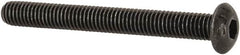Value Collection - #10-32 UNF Hex Socket Drive, Button Screw - Alloy Steel, Black Oxide Finish, Fully Threaded, 1-3/4" Length Under Head - Americas Industrial Supply